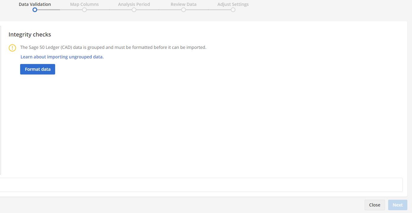 Sage 50 (Canada) Transform the general ledger MindBridge English (US)
