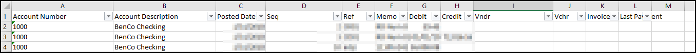 exemple de fichier dans Excel