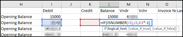formula example being applied in excel
